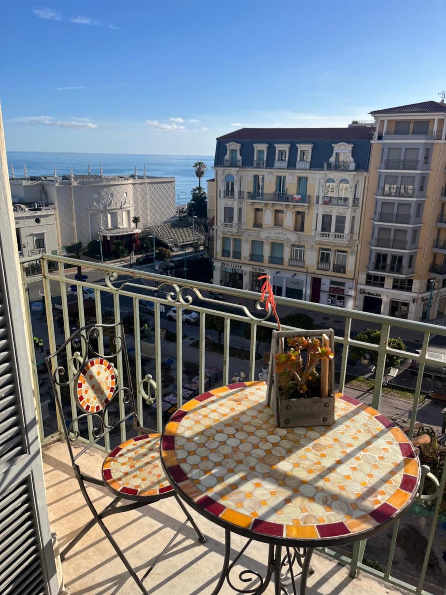 Menton Centre Vue Imprenable Sur Mer Et Jardin Bioves Bagian luar foto
